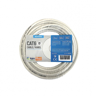 Technetix Netwerkkabel |  Cat6 U/UTP | Technetix | 20 meter (KPN geschikt, Stugge kern, 100% koper) 19012494 A010605312 - 1