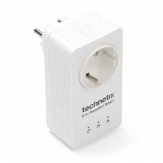 Technetix Powerline adapter | Technetix | 1 poort (1 Gbps, Pass-through, Bridge) 11201801 K050604105 - 