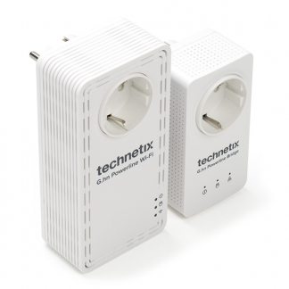 Technetix Powerline adapters | Technetix | 1 poort (1 Gbps, 1 Pass-through, 1 Wifi)  K050604106 - 