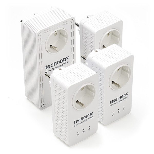 Technetix Powerline adapters | Technetix | 1 poort (1 Gbps, 1 Pass-through, 3x Wifi)  K050604107 - 1