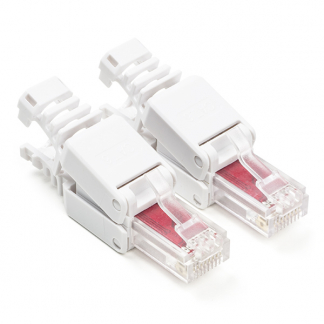 Technetix RJ45 connector Cat5e | UTP (Voor stugge kern, Field plug, 2 stuks) 19012507 K060700047 - 