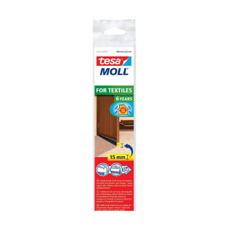 Tesa Dorpelstrip | Tesa | 1 meter (Nylon borstel, Kunststof, Voor tapijt, Zelfklevend, Bruin) 05403-00101-00 K100702566 - 1