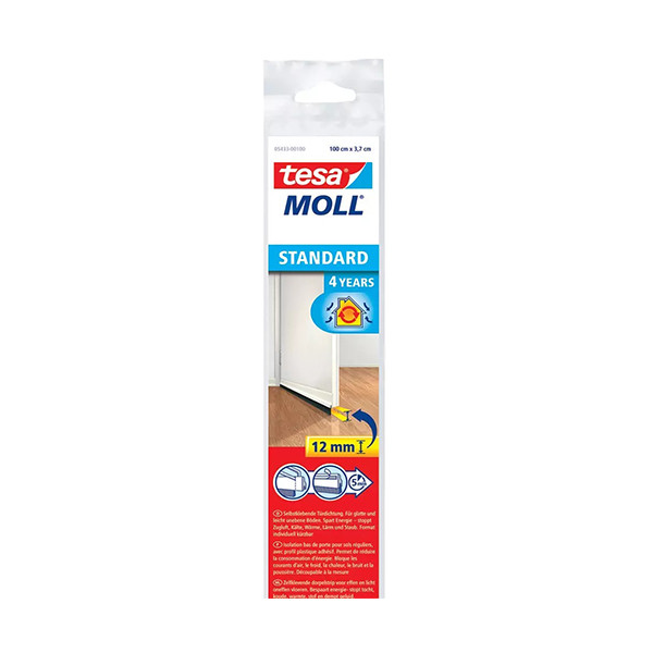 Tesa Dorpelstrip | Tesa | 1 meter (Nylon borstel, Zelfklevend, Wit) 05433-00100-00 K100702559 - 1