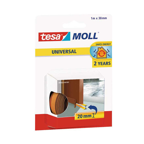Tesa Dorpelstrip | Tesa | 1 meter (Schuimprofiel, Zelfklevend, Bruin) 05422-00101-00 K100702558 - 1