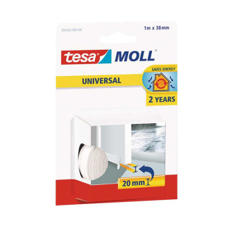 Tesa Dorpelstrip | Tesa | 1 meter (Schuimprofiel, Zelfklevend, Wit) 05422-00100-00 K100702557