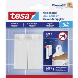 Tesa Klevende spijker | Tesa | 2 stuks | 3 kg (Tegels, Metaal) 77763-00000-00 K100702702 - 