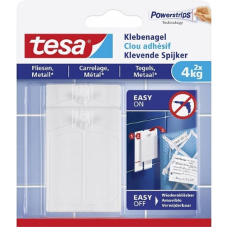 Tesa Klevende spijker | Tesa | 2 stuks | 4 kg (Tegels, Metaal) 77766-00000-00 K100702703 - 