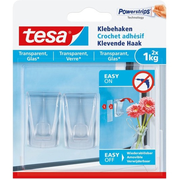 Tesa Plakhaakje | Tesa | 2 stuks | 1 kg (Glas) 77735-00000-00 K100702714 - 1