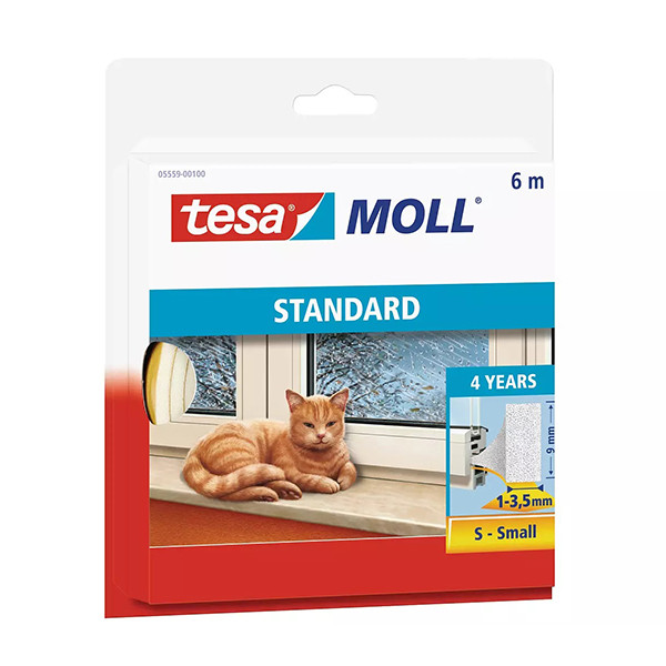 Tesa Tochtstrip | Tesa |  6 meter (I-profiel, Zelfklevend, Wit) 05559-00100-00 K100702553 - 1