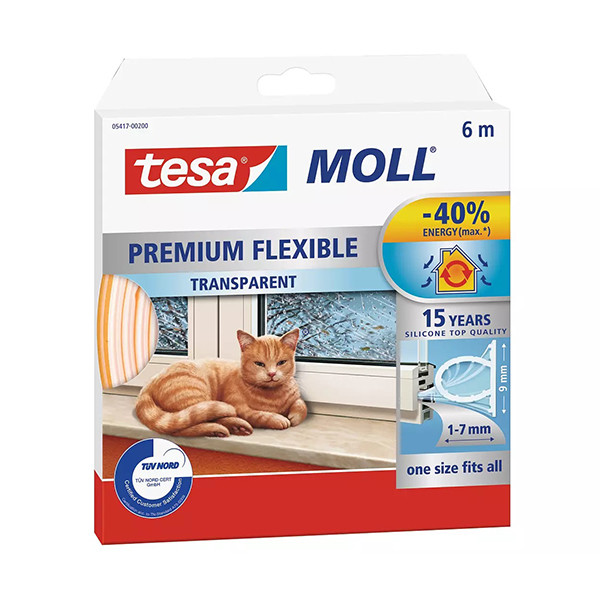Tesa Tochtstrip | Tesa | 6 meter (Universeel, Zelfklevend, Transparant) 05417-00200-02 K100702544 - 1
