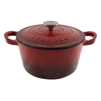 Tomado Braadpan | Tomado | Ø 24 x 11 cm (4.5 liter, Gietijzer, Rood) 23460506 K170105227 - 1
