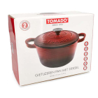 Tomado Braadpan | Tomado | Ø 24 x 11 cm (4.5 liter, Gietijzer, Rood) 23460506 K170105227 - 3