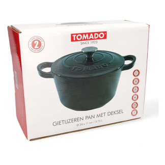 Tomado Braadpan | Tomado | Ø 24 x 11 cm (4.5 liter, Gietijzer, Zwart) 23460504 K170105225 - 3