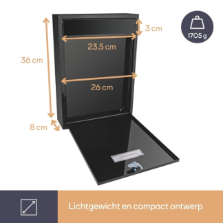 Toolland Brievenbus | Toolland (Gegalvaniseerd staal, Zwart) BG40002 K170104519 - 4