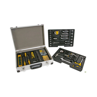 Toolland Gereedschapsset | Toolland | 158-delig (Met aluminium opbergkoffer) HST0158 K180106929 - 2