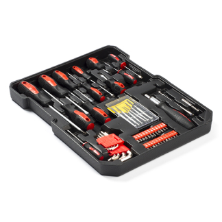 Toolland Gereedschapsset | Toolland | 260-delig (Met opbergkoffer, Wieltjes) HSET260 K180106930 - 