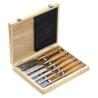 Toolland Houtbeitelset | Toolland | 6-delig (Slijpsteen, Opbergkoffer) 1340 K180106922 - 1