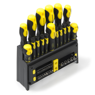 Toolland Schroevendraaier- en bitset | Toolland | 39-delig (Schroevendraaiers, Precisie schroevendraaiers, Bits, Moersleutels, (de)magnetiseerder) HSET23 K180106734 - 1