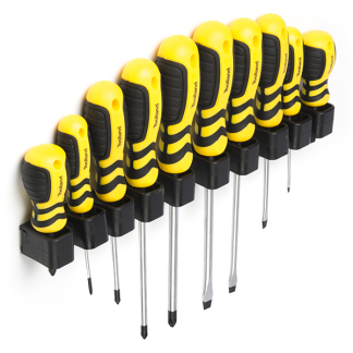 Toolland Schroevendraaierset met houder | Toolland |10-delig (Kruiskop, Plat) HSET10N K180106731 - 1
