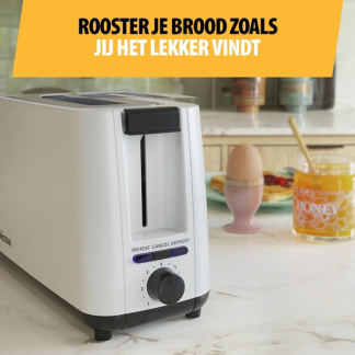 Tristar Broodrooster | Tristar (7 standen, Ontdooifunctie, 900W, Lange sleuf, Kunststof) BR-1056 K170109020 - 5