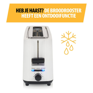 Tristar Broodrooster | Tristar (7 standen, Ontdooifunctie, 900W, Lange sleuf, Kunststof) BR-1056 K170109020 - 7