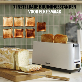 Tristar Broodrooster | Tristar (7 standen, Ontdooifunctie, 900W, Lange sleuf, Kunststof) BR-1056 K170109020 - 9