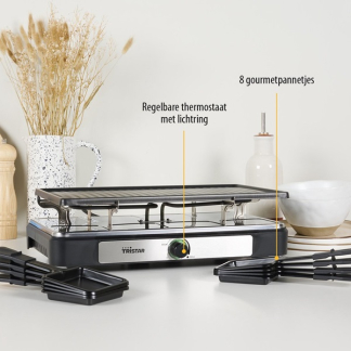 Tristar Gourmetstel | Alpina | 8 personen (Raclette, Steengrill, 1400W) RA-2746 K170109056 - 5
