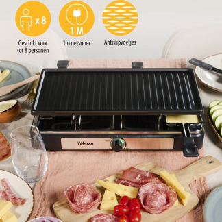 Tristar Gourmetstel | Alpina | 8 personen (Raclette, Steengrill, 1400W) RA-2746 K170109056 - 6
