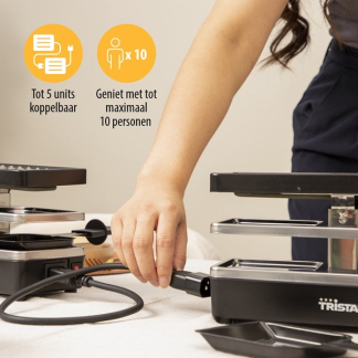 Tristar Gourmetstel | Tristar | 4 personen (Uitbreidbaar, Raclette, Grill, 2x 400W) RA-2742 K170108199 - 7