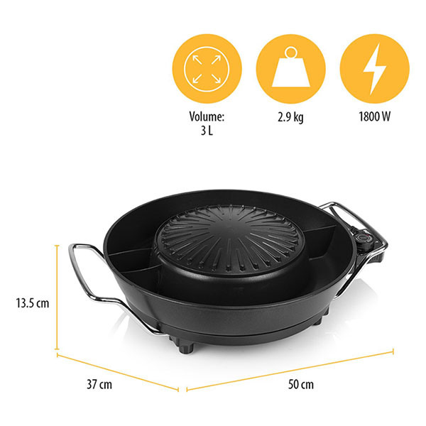 Tristar Hotpot | Tristar | 4 personen (Chinees fondue, Korean BBQ, Fonduevorkjes, tang) PZ-9131 K170109054 - 4
