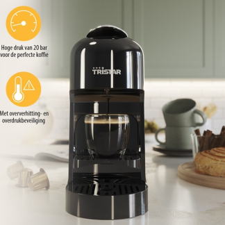 Tristar Koffiezetapparaat | Tristar | 1400 watt (Capsule, 20 bar, Zwart) CM-2300 K170109026 - 5