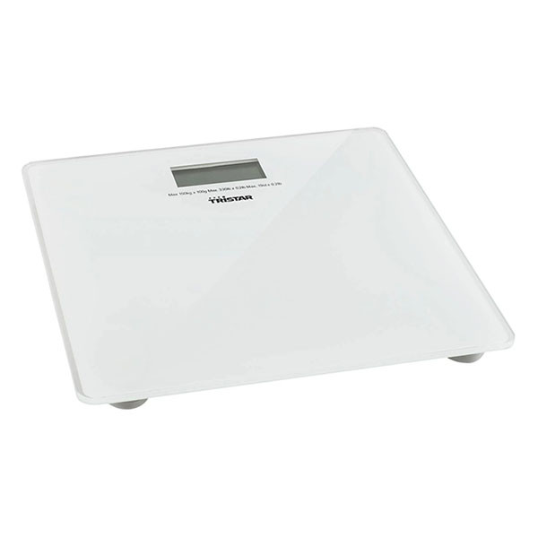 Tristar Personenweegschaal | Tristar | (Digitaal, 30x30cm, Gehard glas, Wit) WG-2419 K170202790 - 1