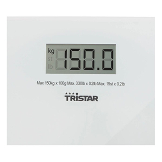 Tristar Personenweegschaal | Tristar | (Digitaal, 30x30cm, Gehard glas, Wit) WG-2419 K170202790 - 3