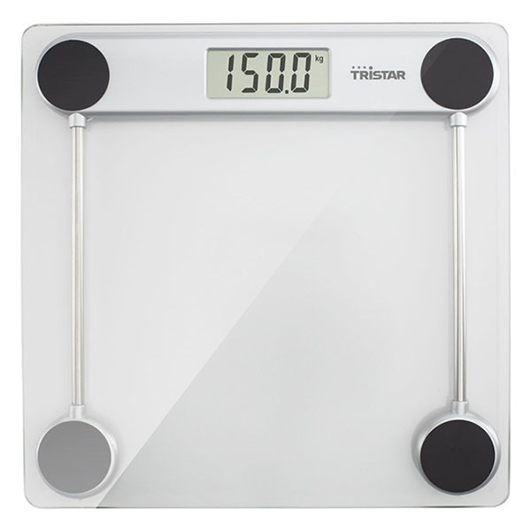 Tristar Personenweegschaal | Tristar (Digitaal, 32x31.5cm, Gehard glas, Tot 150 kg, Wit)) WG-2421 K170202791 - 1