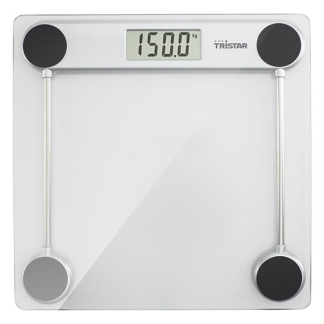 Tristar Personenweegschaal | Tristar (Digitaal, 32x31.5cm, Gehard glas, Tot 150 kg, Wit)) WG-2421 K170202791