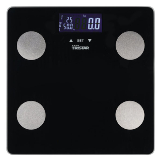 Tristar Personenweegschaal | Tristar (Digitaal, BMI, Smart, Gehard glas, Zwart) WG-2442 K170202793