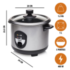 Tristar Rijstkoker | Tristar | 1 liter (400W, Binnenpan) RK-6126 K170109059 - 5