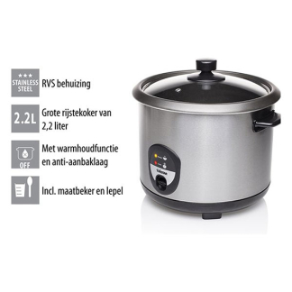 Tristar Rijstkoker | Tristar | 2.2 liter (900W, Binnenpan) RK-6129 K170109061 - 6