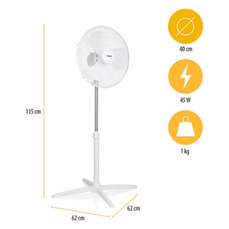 Tristar Staande ventilator | Tristar | Ø 40 cm | (Max. 115 cm, 3 standen, Zwenkfunctie) VE-5755 K170202795 - 9