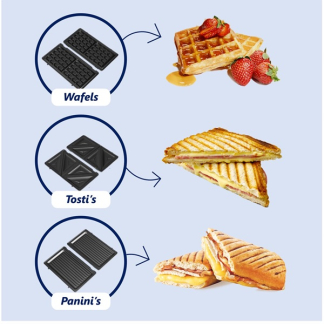Tristar Tosti ijzer | Tristar | 750W (3 in 1, Anti-aanbaklaag, RVS) SA-3071 K170109065 - 7