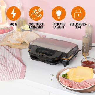 Tristar Tosti ijzer | Tristar | 900W (Anti-aanbaklaag, RVS) SA-3060 K170109064 - 6