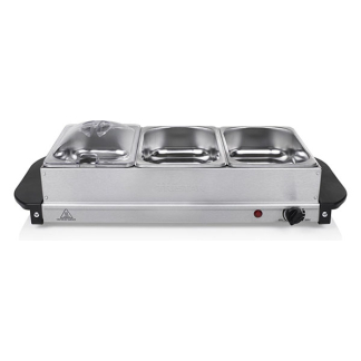 Tristar Warmhoudplaat | Tristar | 3 x 1.4 liter (200W, RVS, Deksel) BP-6283 K170109016