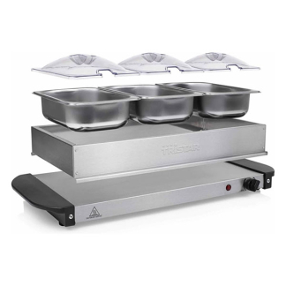 Tristar Warmhoudplaat | Tristar | 3 x 1.4 liter (200W, RVS, Deksel) BP-6283 K170109016 - 3