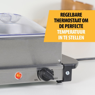 Tristar Warmhoudplaat | Tristar | 3 x 1.4 liter (200W, RVS, Deksel) BP-6283 K170109016 - 7