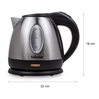 Tristar Waterkoker | Tristar (1.2 L, 850 Watt, Droogkookbeveiliging, RVS) WK-1325 K170109071 - 5