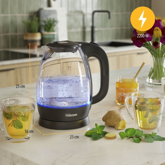 Tristar Waterkoker | Tristar (1.7 L, 2200 Watt, Droogkookbeveiliging, Led, Glas) WK-3405 K170109074 - 5
