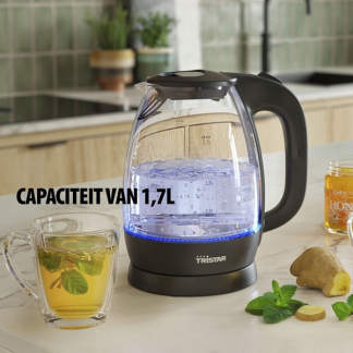 Tristar Waterkoker | Tristar (1.7 L, 2200 Watt, Droogkookbeveiliging, Led, Glas) WK-3405 K170109074 - 6
