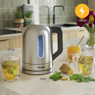 Tristar Waterkoker | Tristar (1.7 L, 2200 Watt, Droogkookbeveiliging, RVS) WK-1344 K170109072 - 6