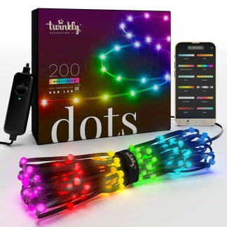 Twinkly LED strip | Dots | 12.5 meter (Flexibel, 200 LEDs, IP44, RGB+Wit, Zwart) TWD200STP-BEU K151000552 - 