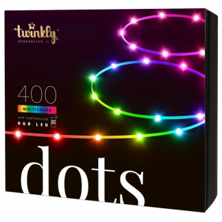 Twinkly LED strip | Dots | 22.5 meter (Flexibel, 400 LEDs, IP44, RGB+Wit, Transparant) TWD400STP-TEU K151000555 - 